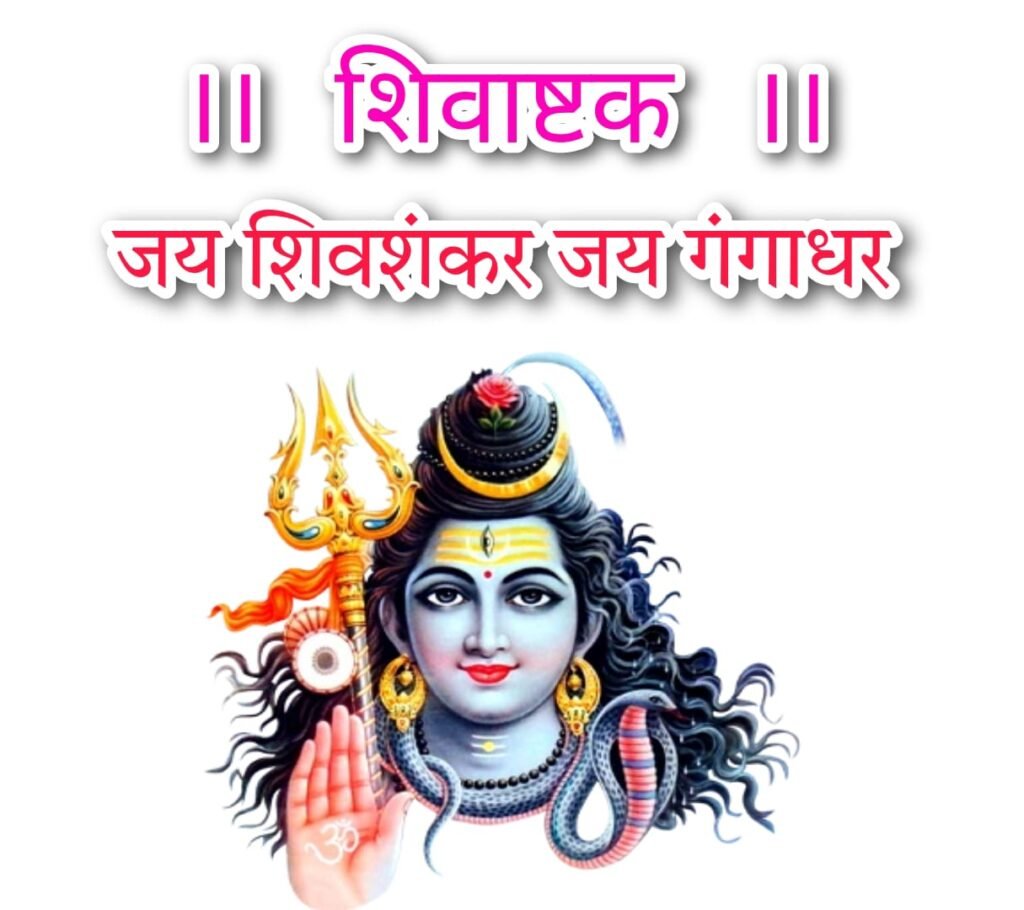 शिवाष्टक : जय शिव शंकर जय गंगाधर करुणाकर करतार हरे। जय कैलाशी जय अविनाशी सुखराशी सुखसार हरे